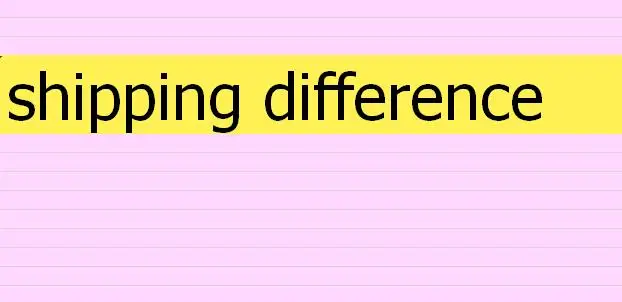

shipping difference 15
