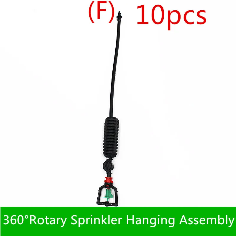 10Set Misting Sprinkler Hanging Assembly With 50cm Micritube Greenhouse Watering Component Drip Irrigation Fittings