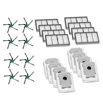 

8 Side Brush + 8 Filter Suitable + 8 Dust Bag for IROBOT ROOMBA S9 S9+ Sweeping Robot Vacuum Cleaner Accessories