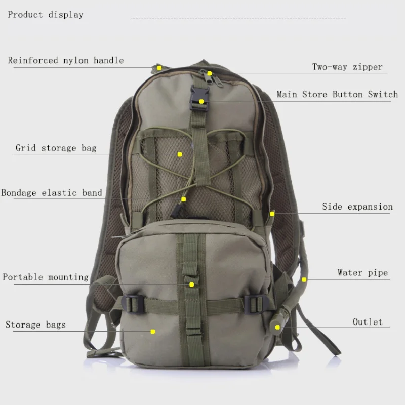 Открытый Кемпинг 2,5 л воды мешок тактический гидратации рюкзак Кемпинг военный бег велосипедный рюкзак de водный мешок 3 цвета