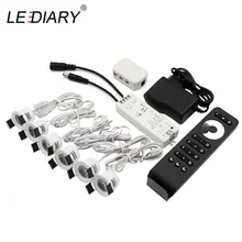 LEDIARY Spot LED typu Downlight z możliwością przyciemniania pilot lampa wystawowa biały 12V Mini oprawy sufitowe wpuszczane 1.5W 27mm Cut Hole
