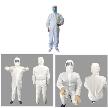 

Safety Protective Suit Factory Laboratory Disposable Non-Woven Protection Suit Free Size Protective Clothes Durable Long Lasting