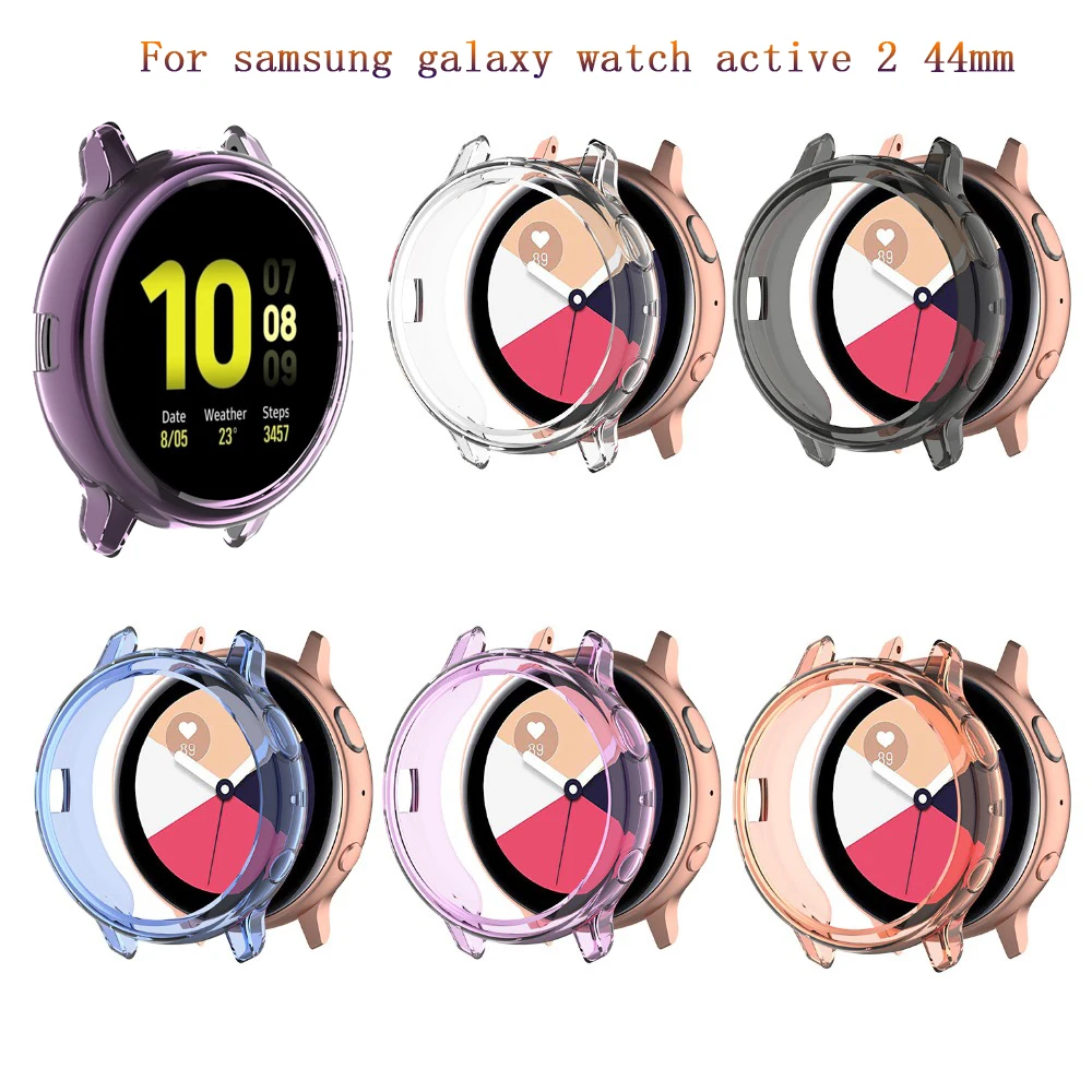 

TPU Case For Samsung galaxy watch active 2 44mm Protective cases transparent protective shell TPU soft Silicone Protection cases