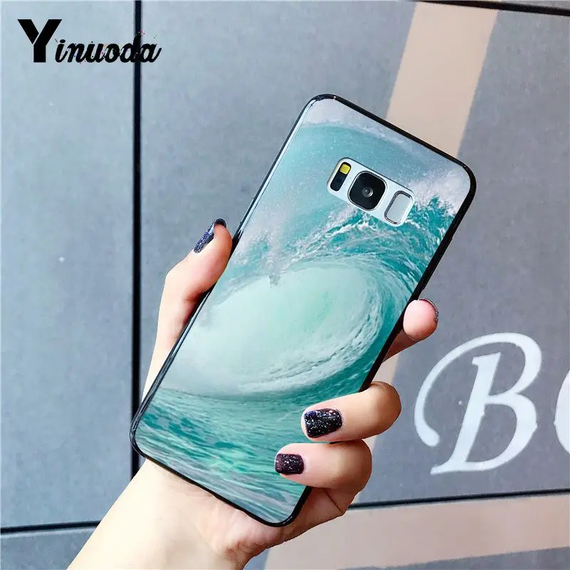 Yinuoda синий морской Чехол черный мягкий чехол для телефона samsung Galaxy S9 plus S7 edge S6 edge plus S10 S8 plus чехол