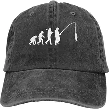 Эволюция Рыбака Fishing1 унисекс бейсболка хлопок деним Регулируемая Кепка в стиле хип-хоп для мужчин или женщин