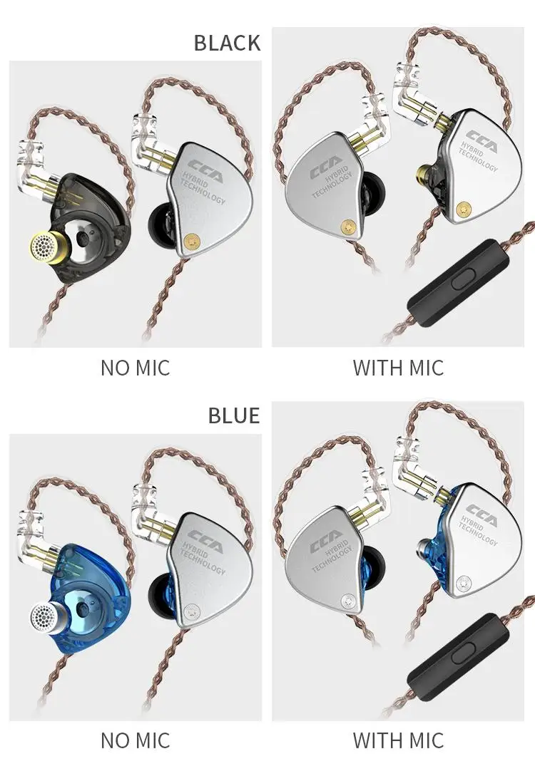 CCA CA4 1DD+ 1BA гибридные технологии монитор наушники Hifi бас наушники спортивные наушники