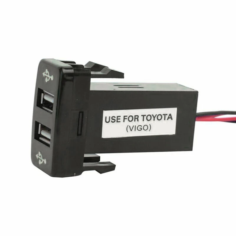 Автомобильное 2-портовое быстрое зарядное устройство USB для Toyota SUV FJ Land Cruiser Fortuner Tacoma Highlander 4runner, автомобильное зарядное устройство USB ► Фото 2/6