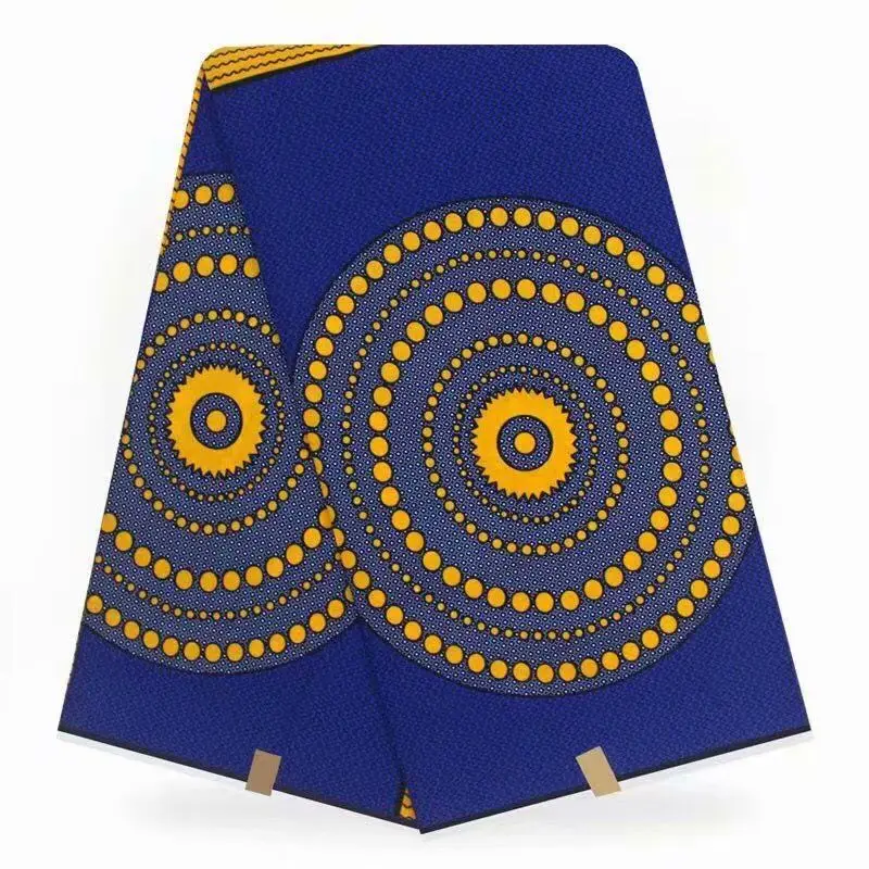 Африканская ткань воск 6 ярдов Воск tissus африканские ткани настоящий воск хлопок швейный материал YB3