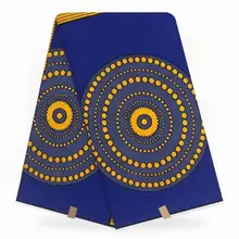 Африканская ткань воск 6 ярдов Воск tissus африканские ткани настоящий воск хлопок швейный материал YB3