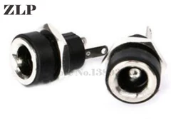 DC 022B 5.5x2.1/5.5x2.5mm dc power jack soquete fonte fêmea montagem em painel conector plug adaptador 2 tipo terminal conector dc