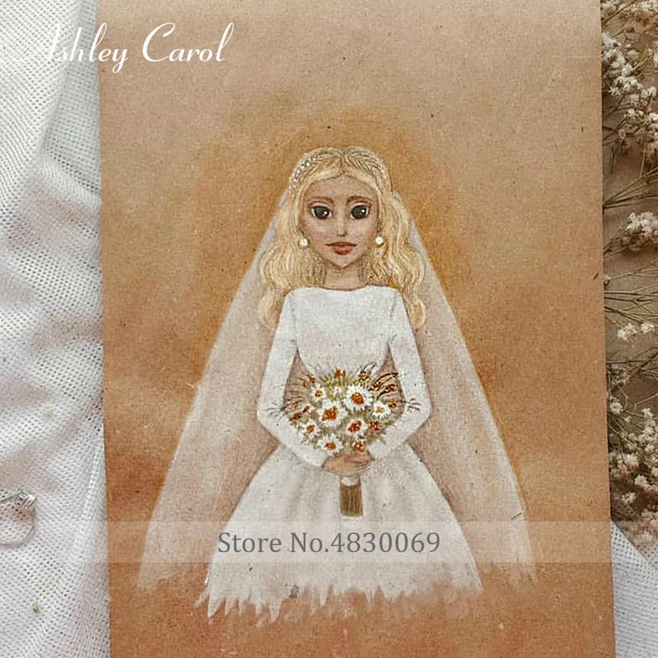 Свадебное атласное платье с длинным рукавом Ashley Carol 2020 Vestido De Noiva сексуальное