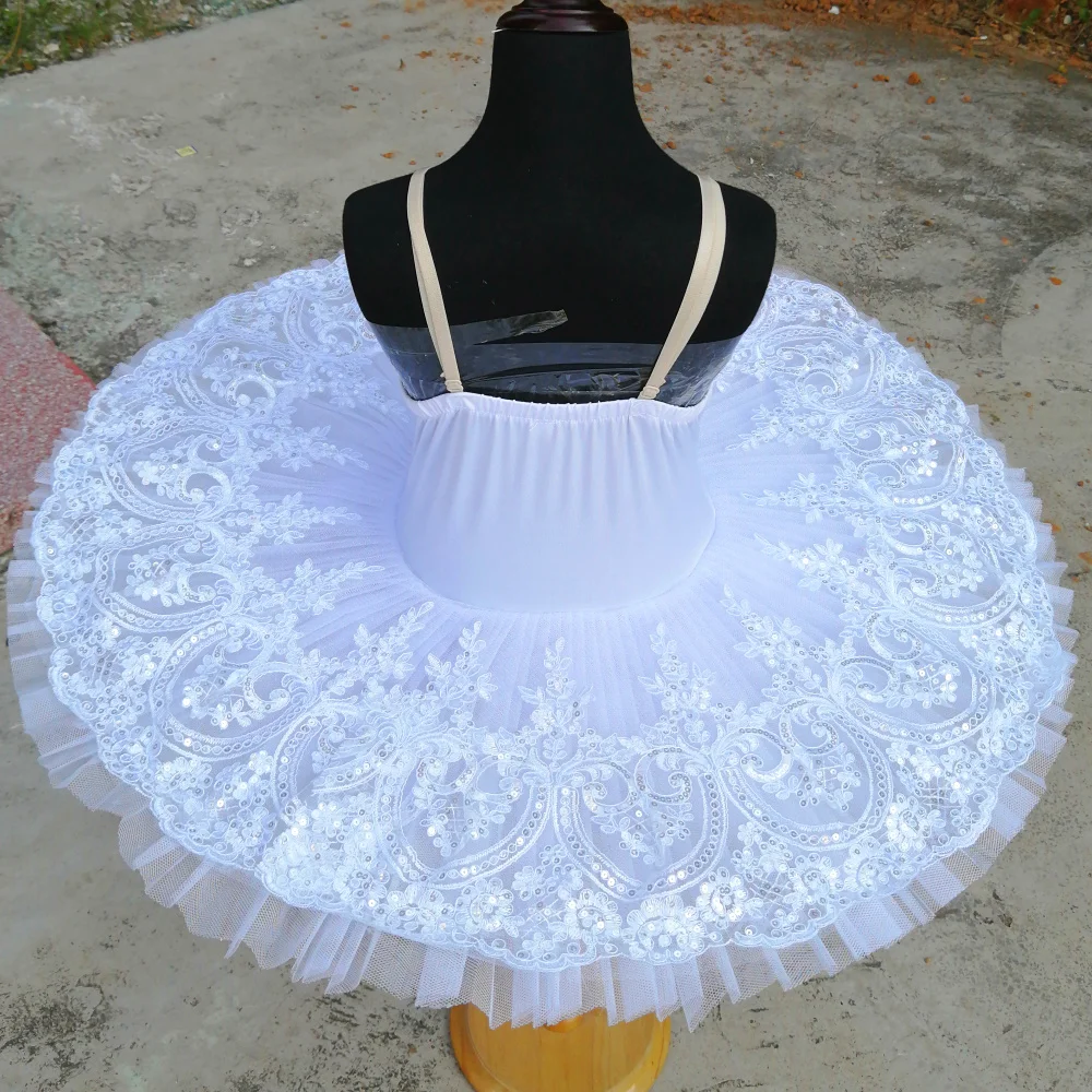 2020 Real Ballet Tutu 2020 New Children Tutu Ballet Platter Skirts Lace Sequined Swan Lake Show Belly Dance Performance Costume