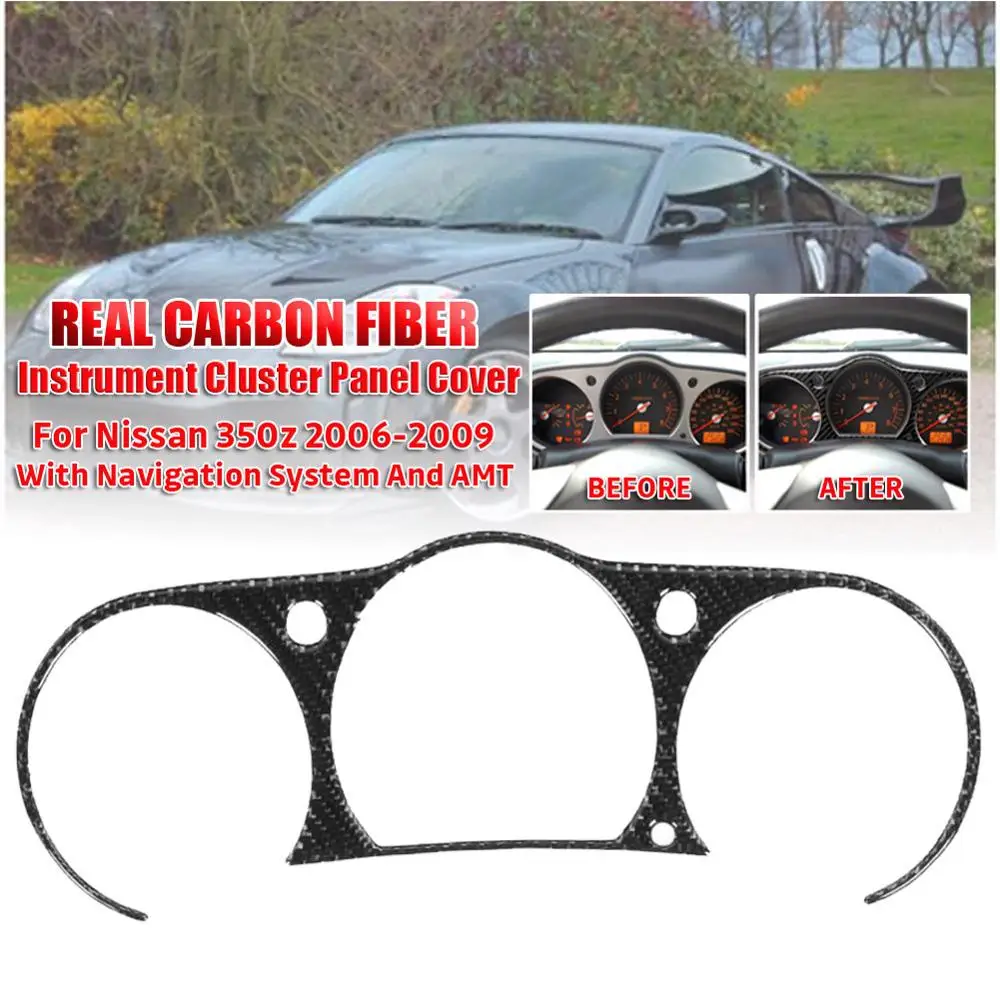 

Carbon Fiber Interior Instrument Cluster Panel Cover Fit For Nissan 350Z 2006-09 Cover Trim Sticker Decoration Accessori Sticker