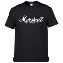 La venta caliente del verano algodón Marshall camiseta de los hombres уличная одежда manga corta camiseta de хип-хоп para los