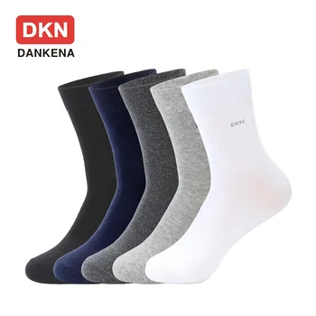 

DKN Cotton Men Middle Tube Socks Alphabet Sports Leisure Breathable Non-Slip Solid Color Middle Tube Socks