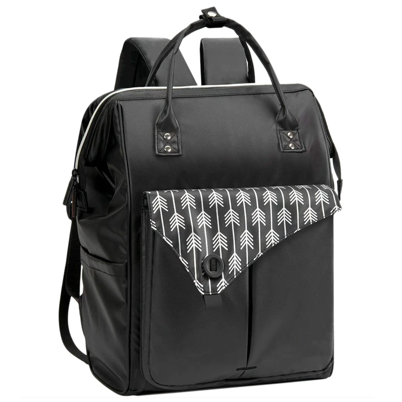 

LJL-Computer Backpack Black Laptop Backpack 15.6-Inch Men and Women Waterproof Work Travel Bag