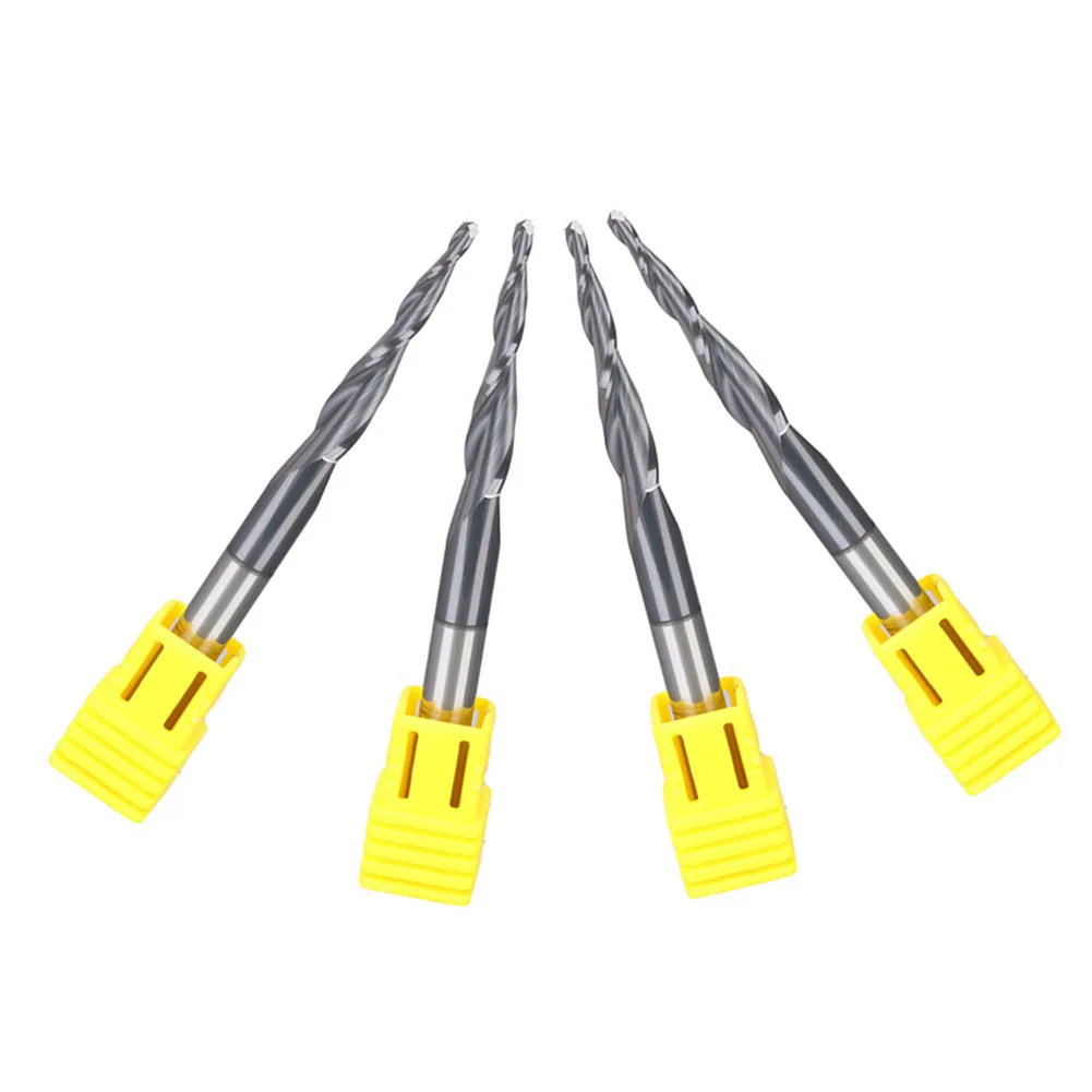 

Professional Solid Carbide Tungsten Router Practical Carved Tapered Nose CNC Cutters Shank Woodworking Tool End Mills Bits