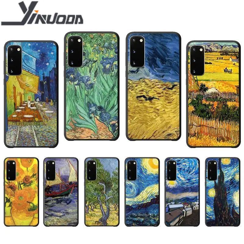 Роскошный чехол для телефона Yinuoda Van Gogh Art чехлы Samsung Galaxy S9 S10 S20 Plus Note8 Note9 Note10 A80 A01 Etui