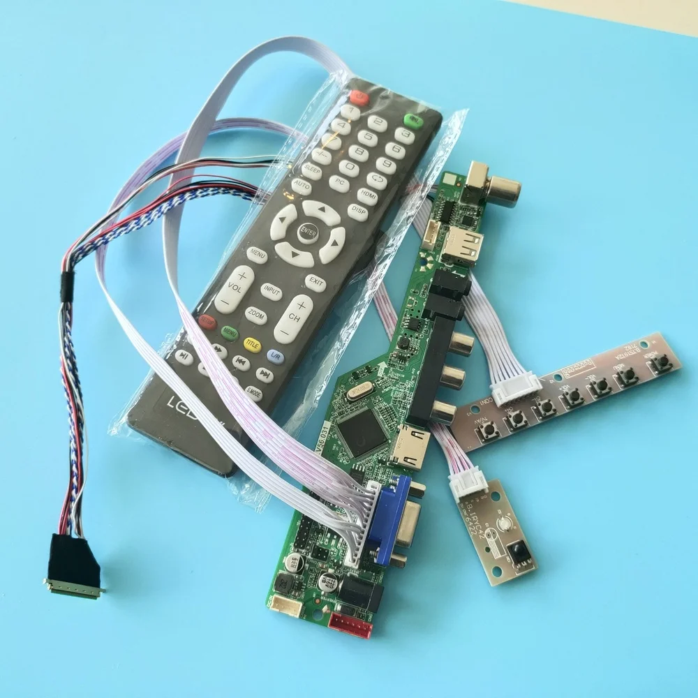 

Комплект для NT116WHM-N10 1366x768, контроллер Doard HDMI, аудиопанель, LVDS AV, 40-контактный ЖК, VGA, пульт ДУ, ТВ, USB