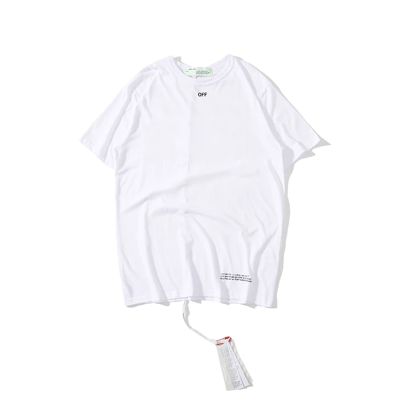 3M предупреждающая линия стрелка 19ss Off-White Мужская/женская унисекс Мода пара влюбленных моделей хлопок повседневная с коротким рукавом Круглый вырез Футболка