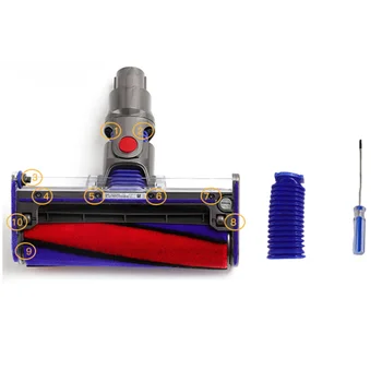 

1*Hose+1*Screwdriver For Dyson V6 V7 V8 V10 V11 DC74 Soft Velvet Roller Suction Blue Hose Durable And Practical To Use