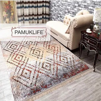 

Pamuklife Artificial Leather Based Non Slip Base Carpet Good Modern Super Soft Carpet Washable Daily Fashion Style