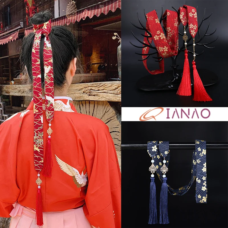Традиционные китайские аксессуары для волос QIANAO повязка Hanfu ленты с вышивкой и