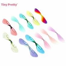 30pcs 85mm Organza Fabric Dragonfly Wings Chiffon Moth Wings Jewelry Findings DIY Dangle Earrings