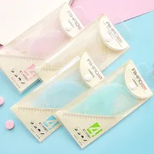 AIHAO – ensemble de règles en plastique lb00e14, 4 pièces/ensemble, géométrie, dessin carré, boussole, articles de papeterie