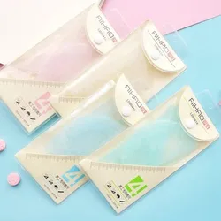 Conjunto Régua De Plástico Geometria Matemática LB00414 AIHAO Pçs/set 4 Quadrado Desenho Governantes Ângulo Bússola Papelaria Para Material Escolar