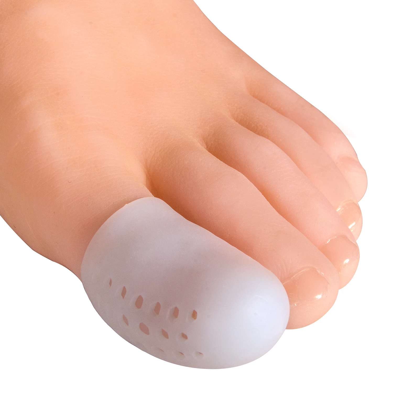2Pcs Big Toe Separators  Silicone Toe Covers tube with Holes for Corns Calluses Blister New Breathable Toe Protector C1570