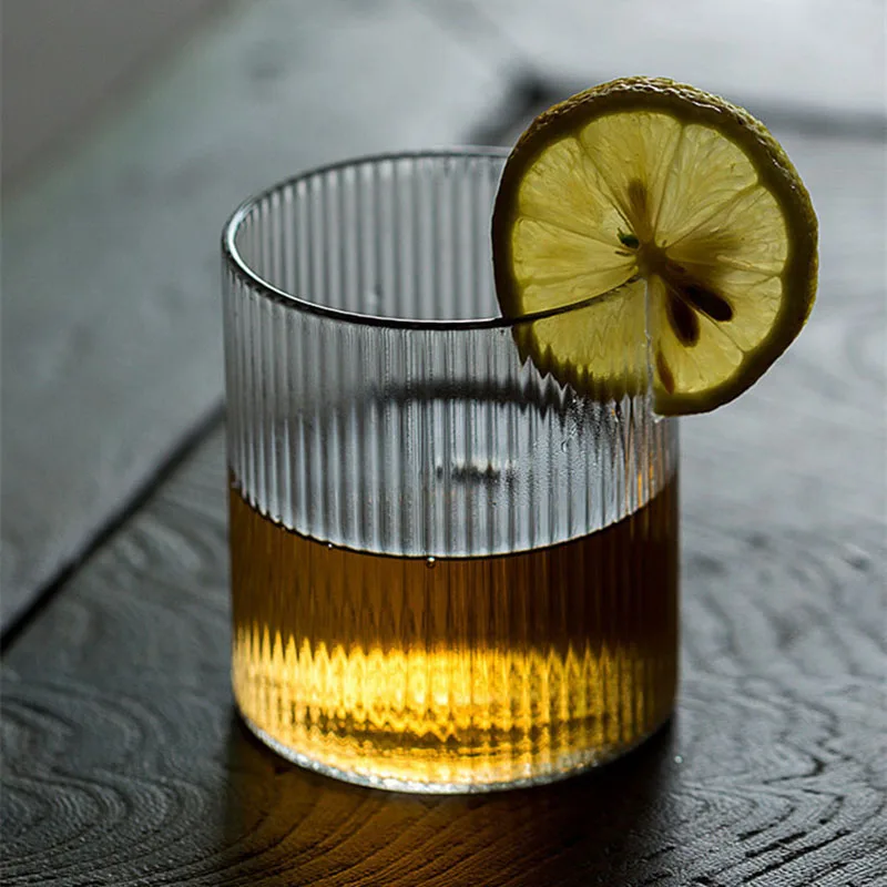 Ripple Whisky Glasses Water Cup  Juice Glass Beer mug Transparent Drinking Glass