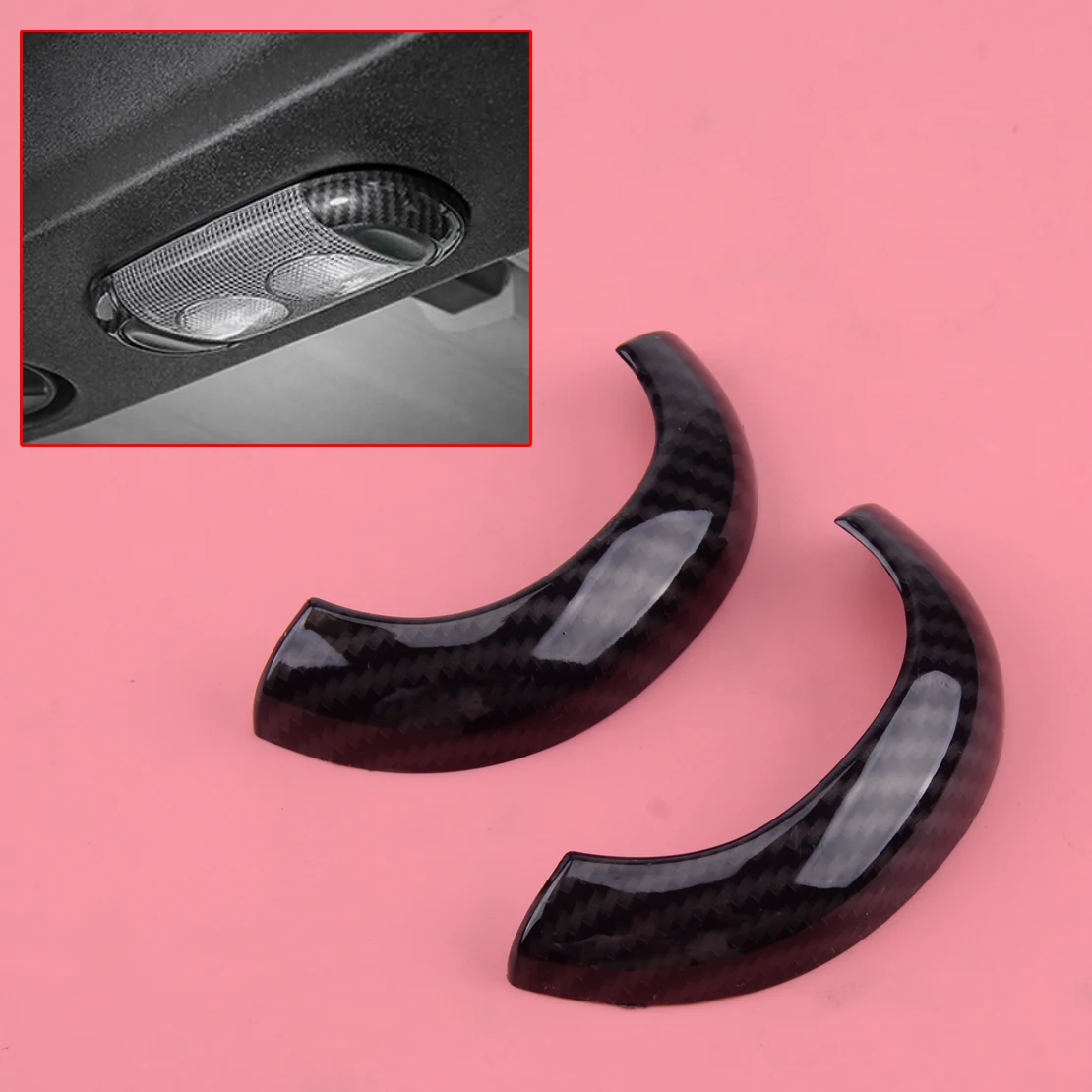 ABS углеродное волокно черный стиль светильник для чтения крышка отделка рамка