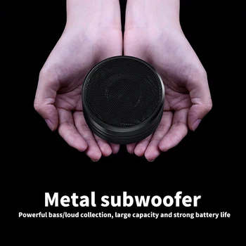 

Bluetooth Speaker Portable Subwoofer Metal Speaker Home 3D Stereo Music Surround Outdoor Bluetooth TF-Card USB Flash