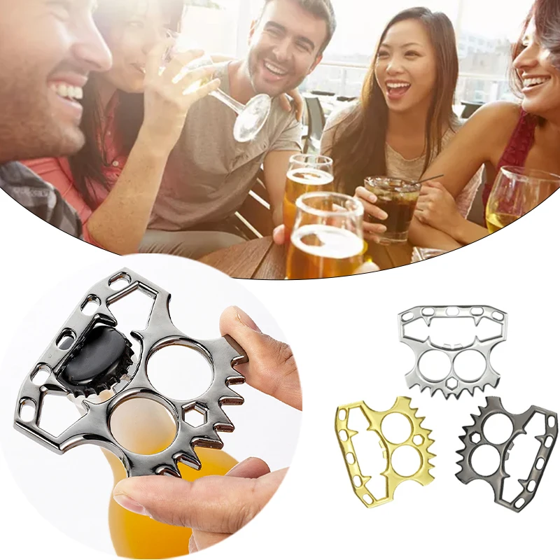 

Skeleton Shape Bottle Opener Window Breaking Tool Self Defense Knuckle Duster for Family Outdoor Camping Accessories