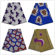 Высокое качество настоящий голландский воск для ткани Высокое качество африканская вощеная ткань принтом 6 ярдов для свадебного платья V