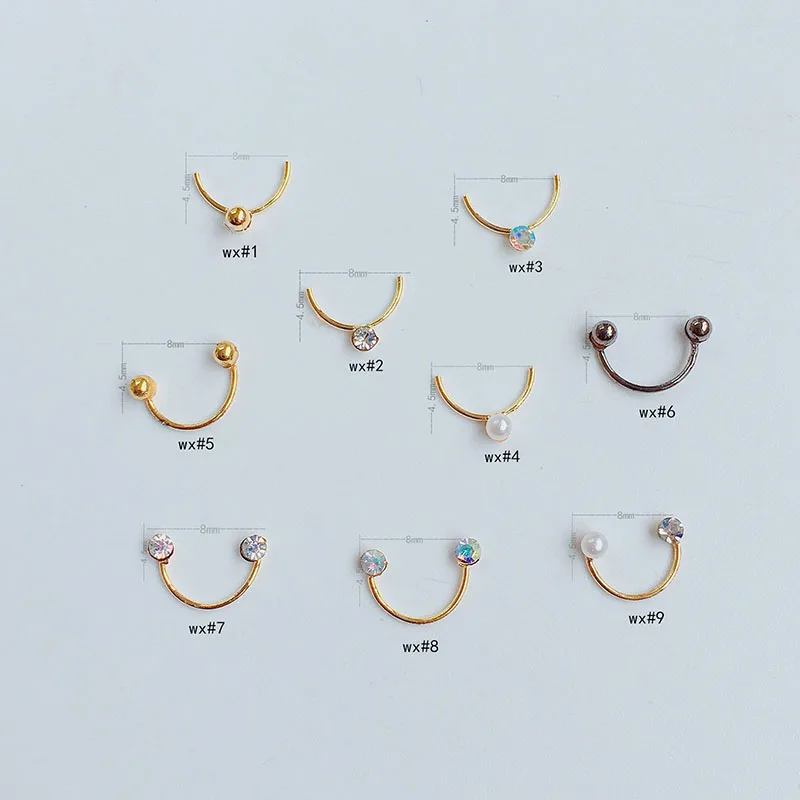 

20Pcs New Nail Art Metal Decorations Smile Face Alloy Diamond Manicure Rhinestone Ornament