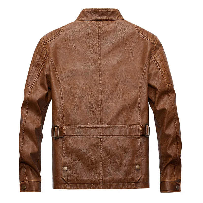 

Copyrighted Protection New Style Winter New Style Wish Bags Washing Retro Pu Men's Large Size Leather Coat