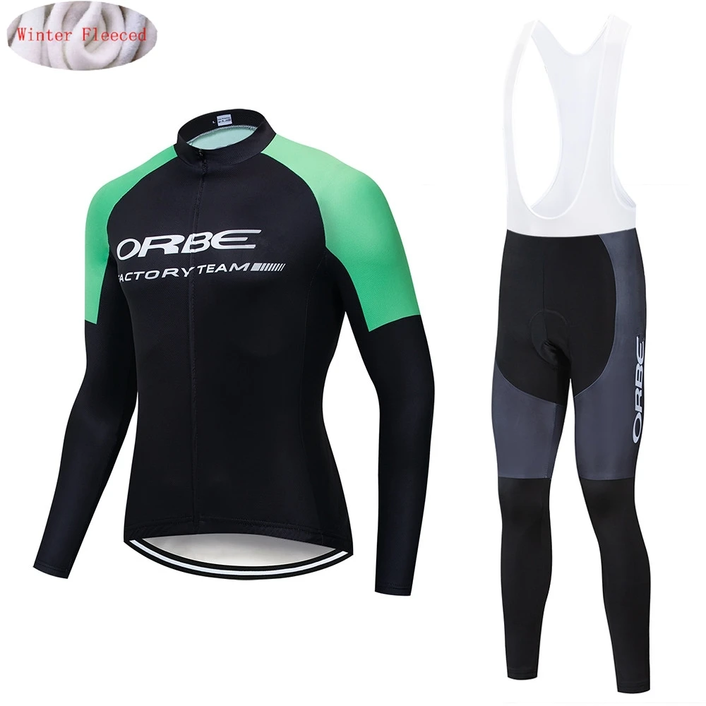 

NEW ORBE Cycling Jersey Winter Thermal Fleece Bicycle Ale Cycling Jersey Long Sleeve Super Warm Winter Moutain Bike Clothing