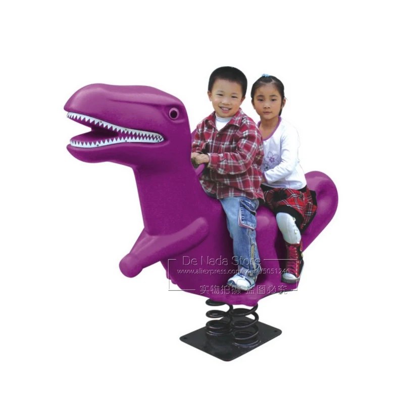 Cheap Low Price Outdoor Amusement Park Rocking Chair Dinosaur Animal Ride Toys Kids Playground Plastic Spring Rider
