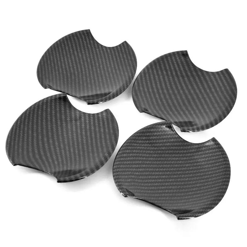 Carbon Fiber Chrome Car Door Handle Cover Decor Trim Styling Accessories For Honda Civic 2006 2007 2008 2009 2010 2011