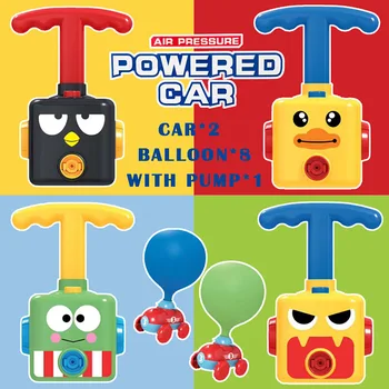 

Educational toys blowing balloon air powered balloon car children inertia pressing balloon powered car puzzle