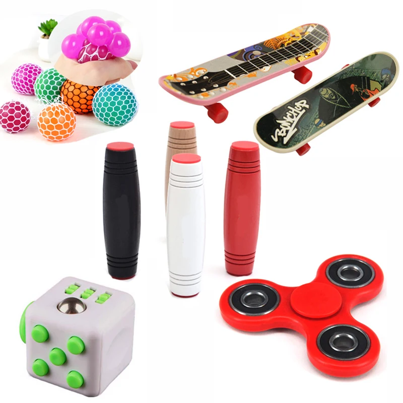 Jouets Anti-Stress des doigts | Doigts à la main, tableau des doigts, boule de raisin, bâton du doigt, Anti-Stress, jouets de détente, pause étudiants