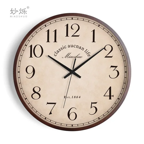 Large Wood Wall Clock Color:Style 6;Sheet Size:12 inch
