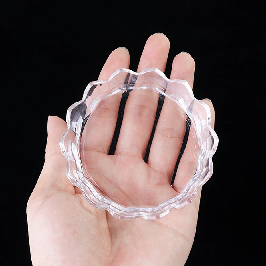 STZ 1pc Plastic Empty Storage Case Tray Clear Nail Art Rhinestone Decorations Holder Gems Display Organizer Plate Manicure#1530