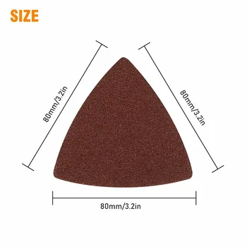 

60PCS Mouse Detail Sander Sandpaper Pads Sanding Sheets 40 60 80 100 120 240Grit For Wood, Rubber, Leather, Plastic, Stone