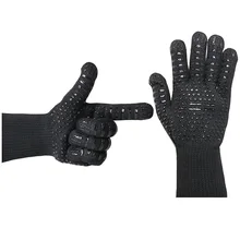 Термостойкие перчатки для выпечки на гриле, силиконовые прочные нескользящие перчатки для приготовления барбекю