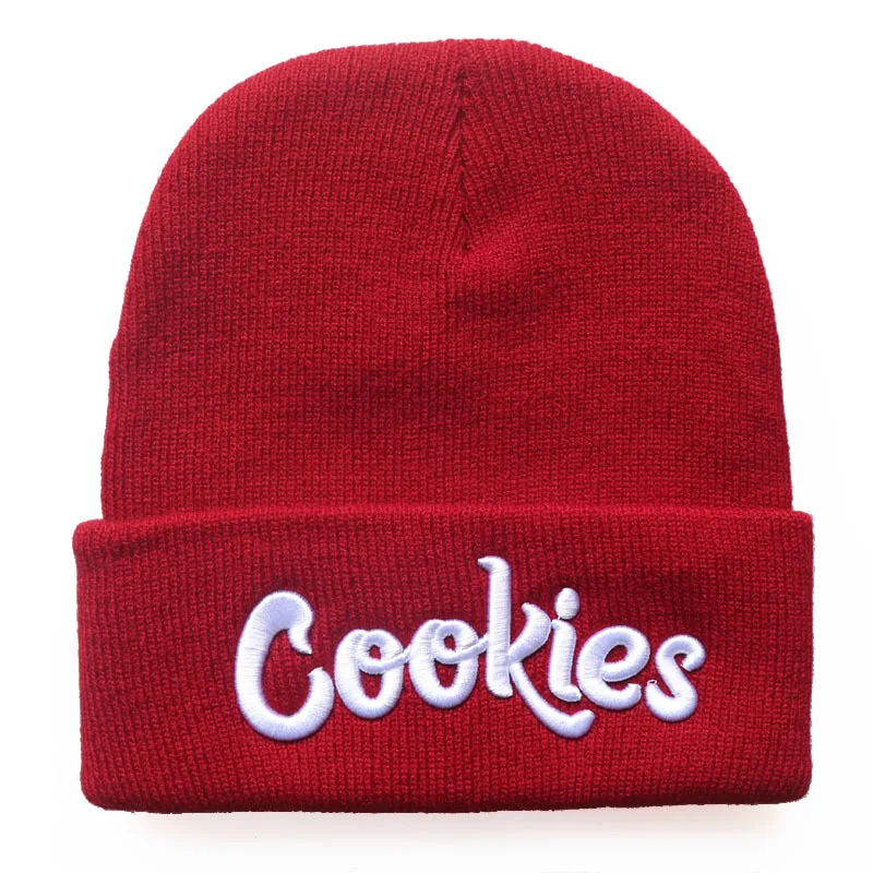 Knitted Hat Trendy Men Women Cookies Pattern Embroidery Ski Warm Winter Beanie Skullies Cap