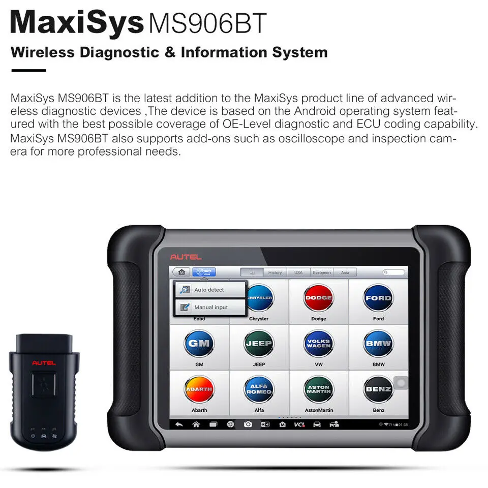 Autel Maxisys MS906BT Автомобильный сканер диагностический инструмент OBD 2 Eobd