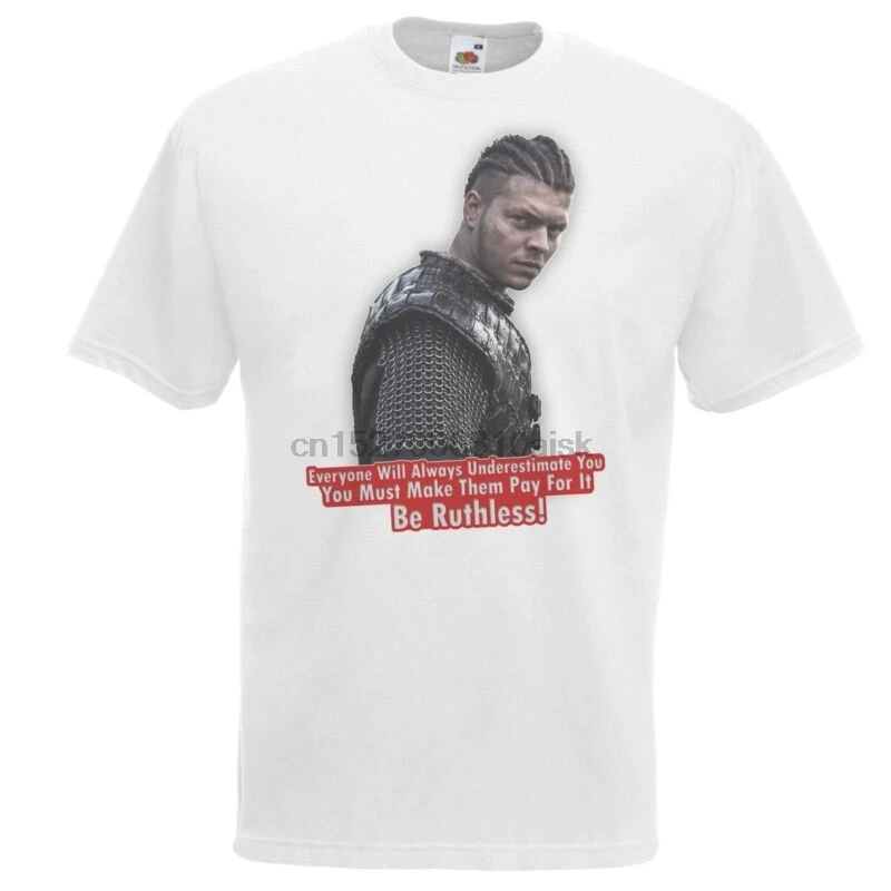 Mens White Ivar The Boneless Terrible Vikings T-Shirt Season 6 Viking Top | Мужская одежда